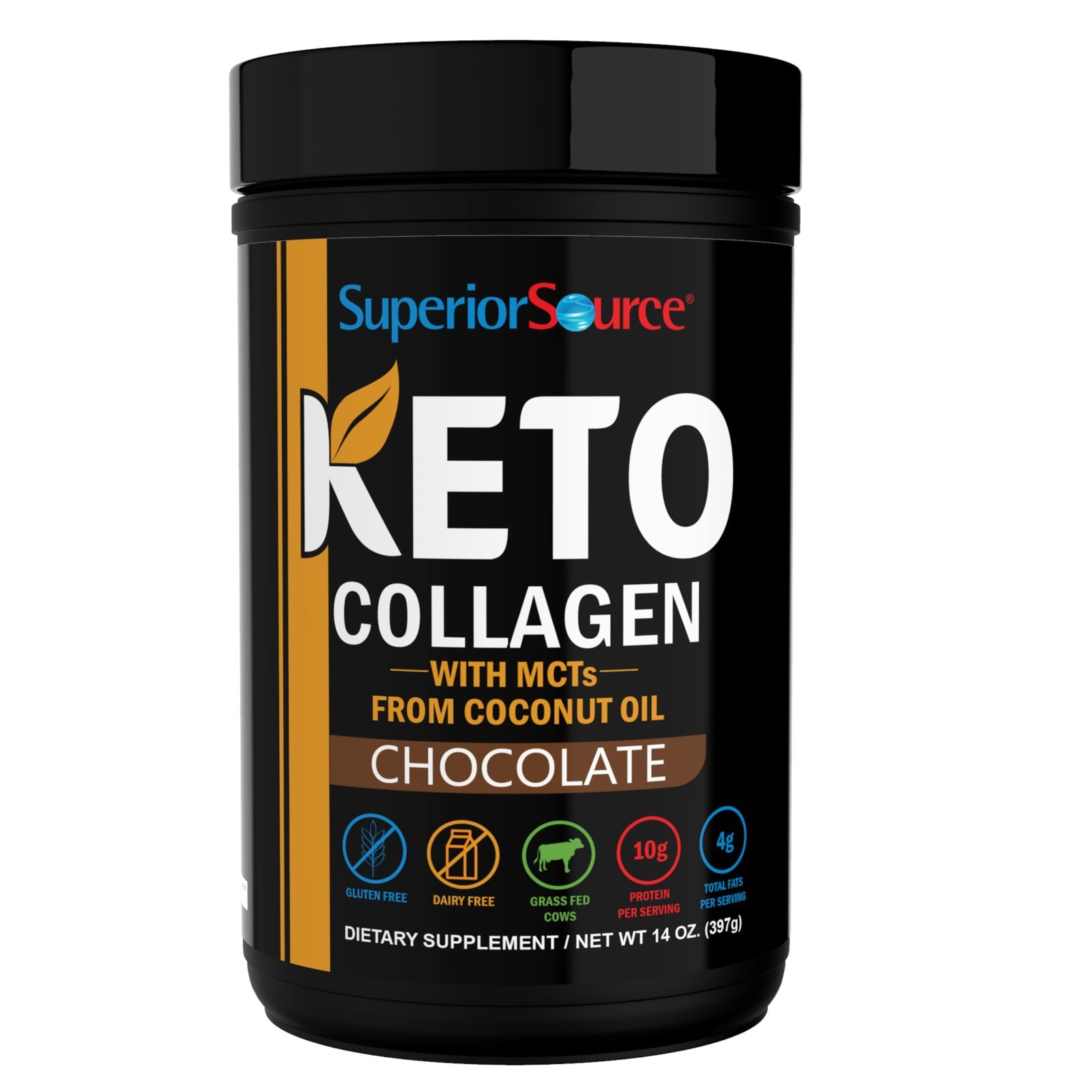 Keto Collagen Protein Powder with MCT Oil – Dairy-Free, Supports Hair, Skin, Nai