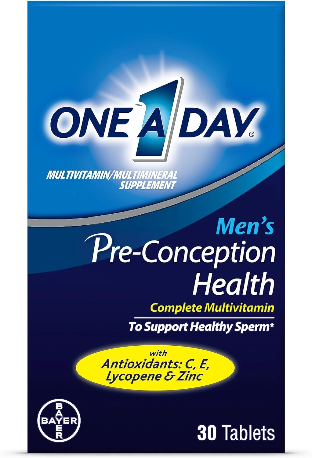One A Day Men’s Pre-Conception Health Multivitamin to Support Healthy Sperm,…