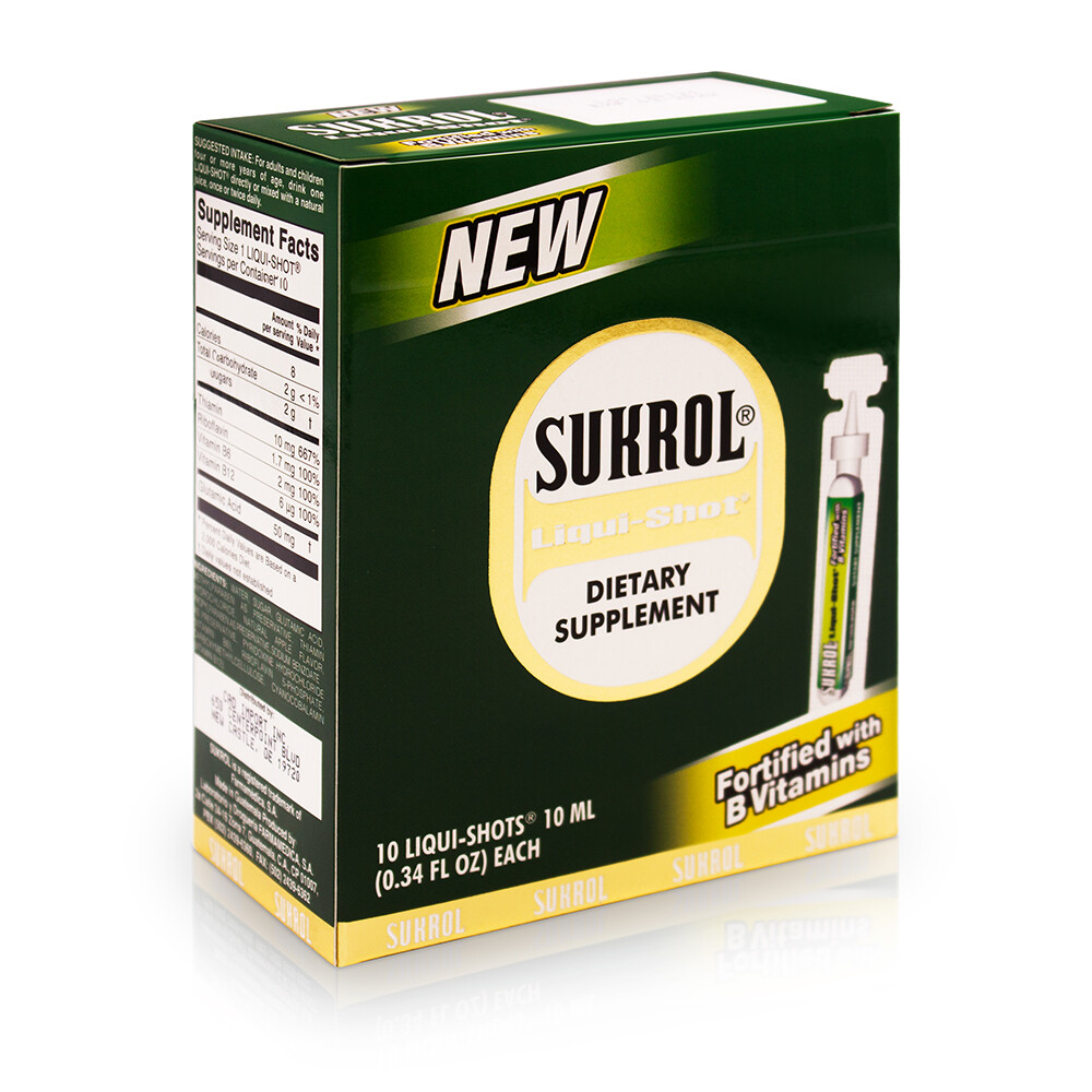 Sukrol Dietary Supplement Fortified with B Vitamins 10 Vials