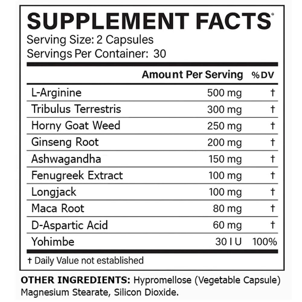 Vital Boost XL Mens Health Support Dietary Supplement – 30 Capsules Free Ship