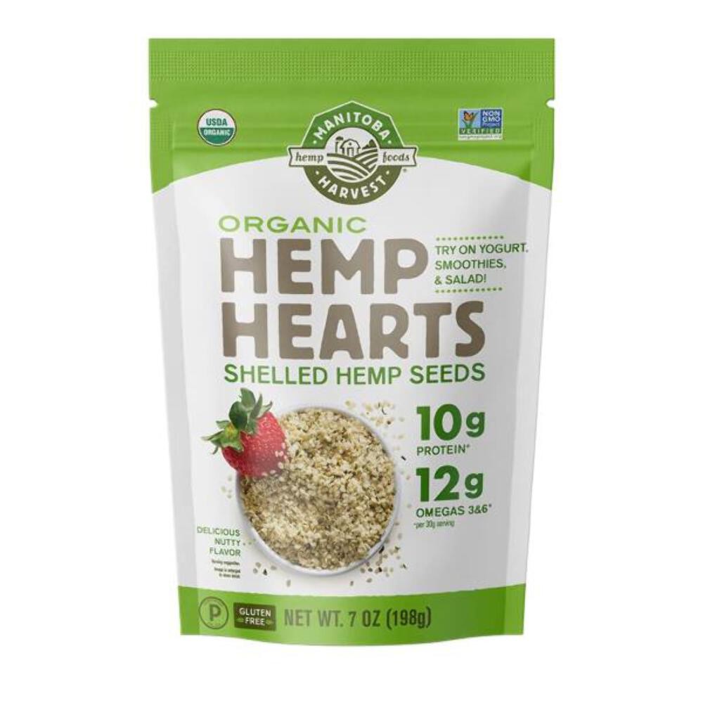 9/27 Manitoba Harvest Organic Hemp Seeds, 7oz, 10g Plant Based Protein and 12g O