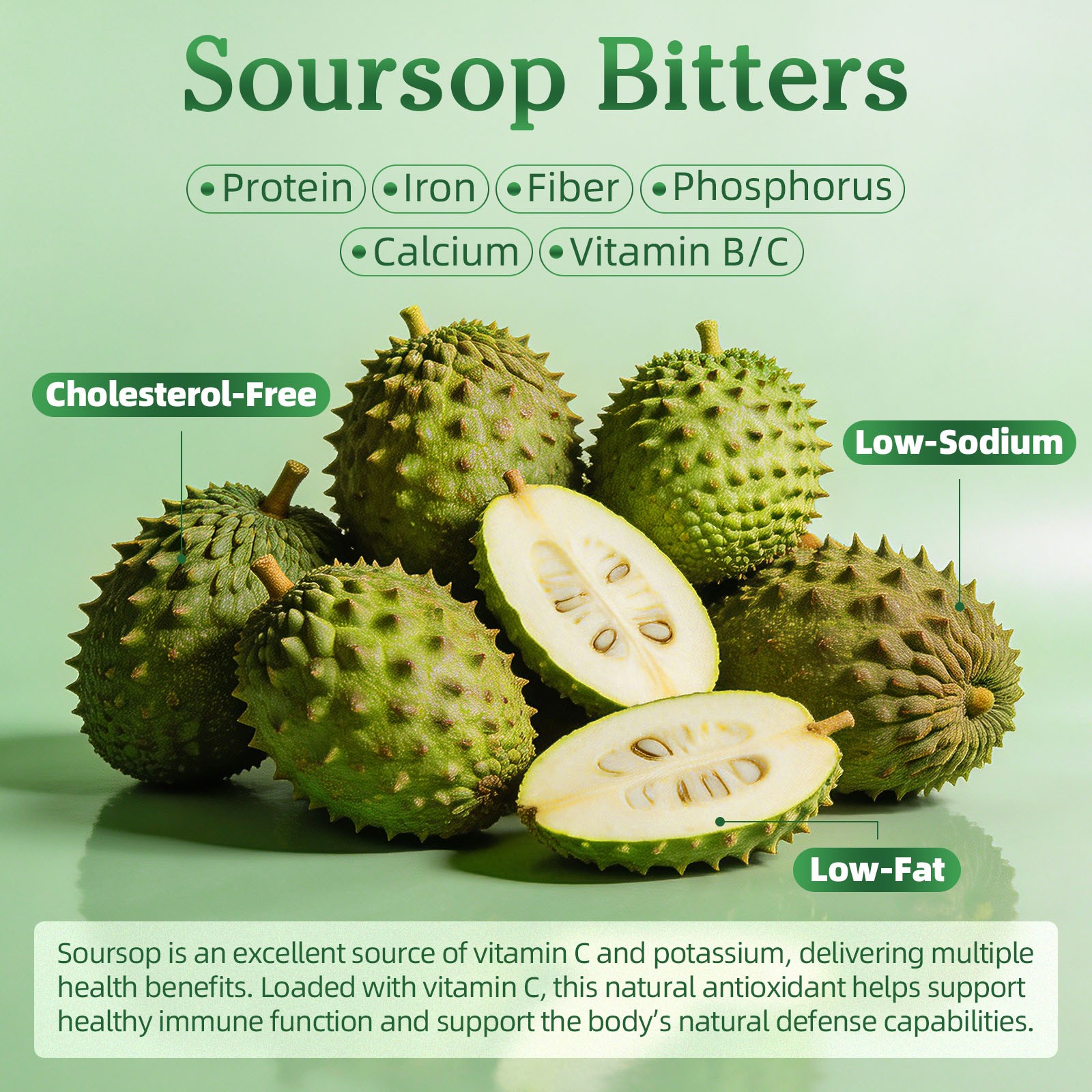 60ml Soursop Graviola Liquid Drop,Cell Support & Regeneration, Immune Boost