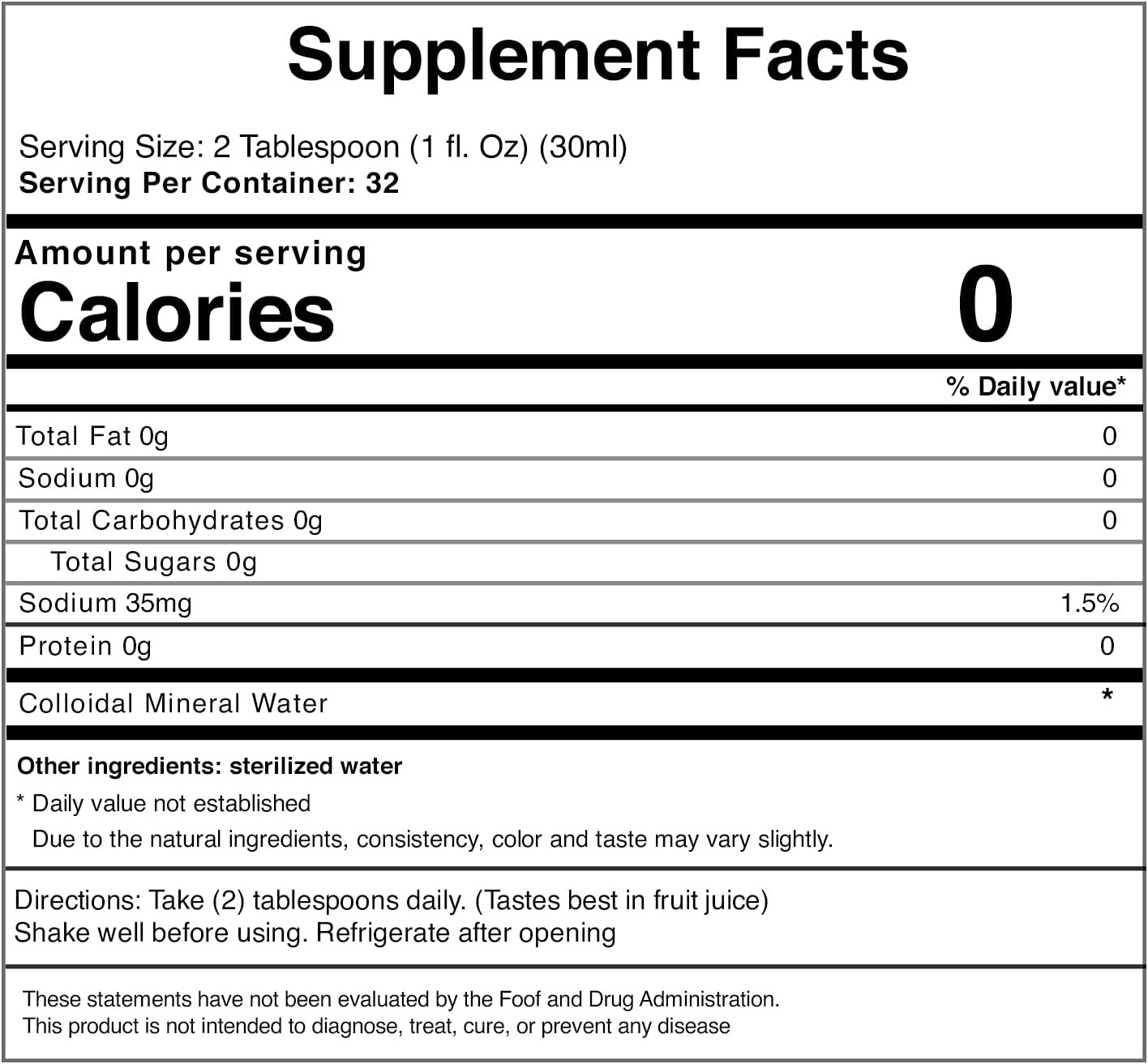T.J. Clark – Legendary Colloidal Mineral – **Free Shipping – Exp:02/31**