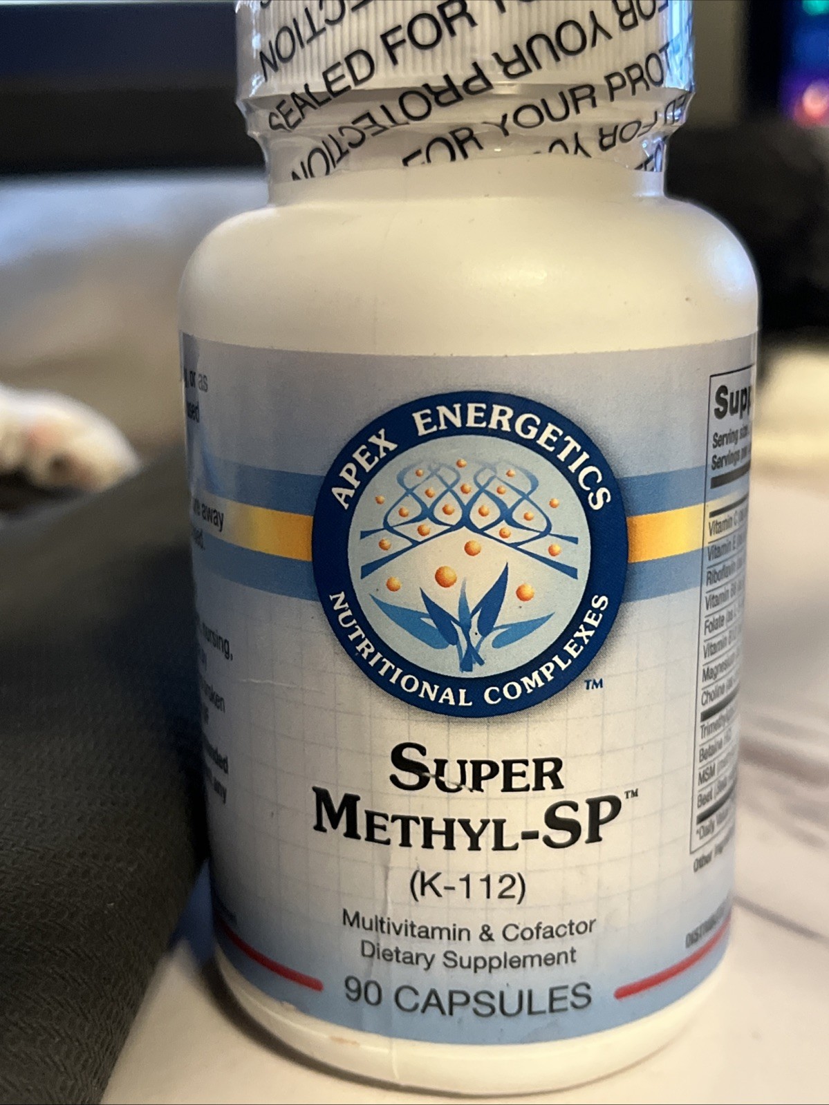 Super Methyl-SP K-112 by Apex Energetics – 90 capsules Exp 09/27