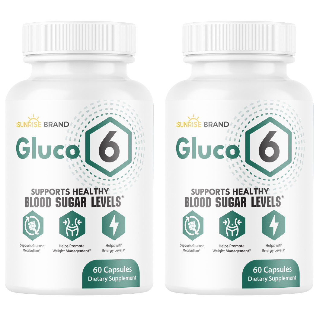Gluco 6 – Supports Healthy Blood Sugar Levels 2 Bottles 120 Capsules