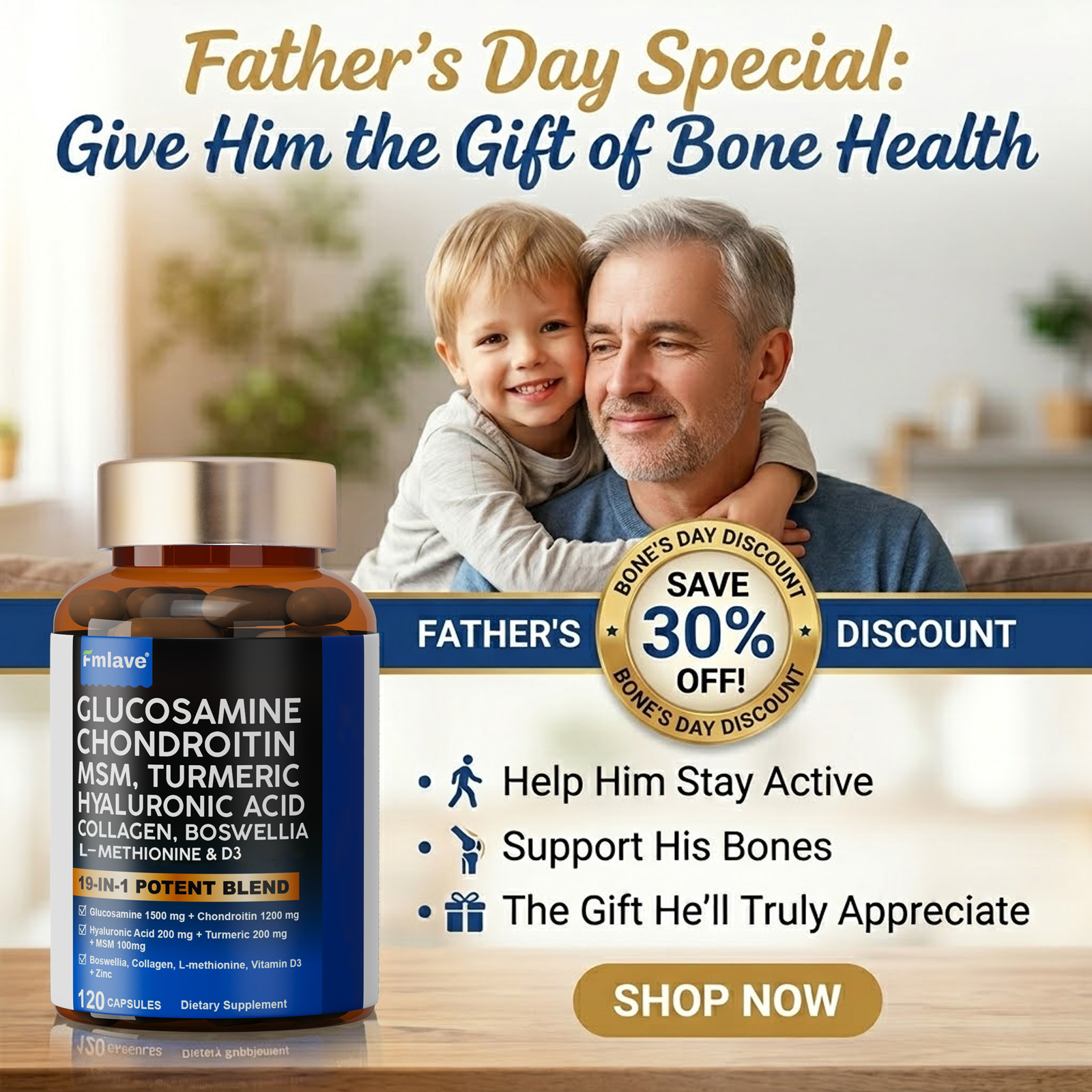 120 Triple Strength Glucosamine Chondroitin MSM Collagen Boswellia TUMERIC D & C