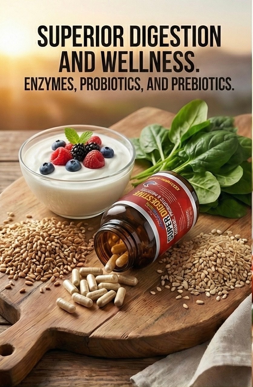 Daily Digestive Enzymes with Prebiotics Probiotics 100 capsules
