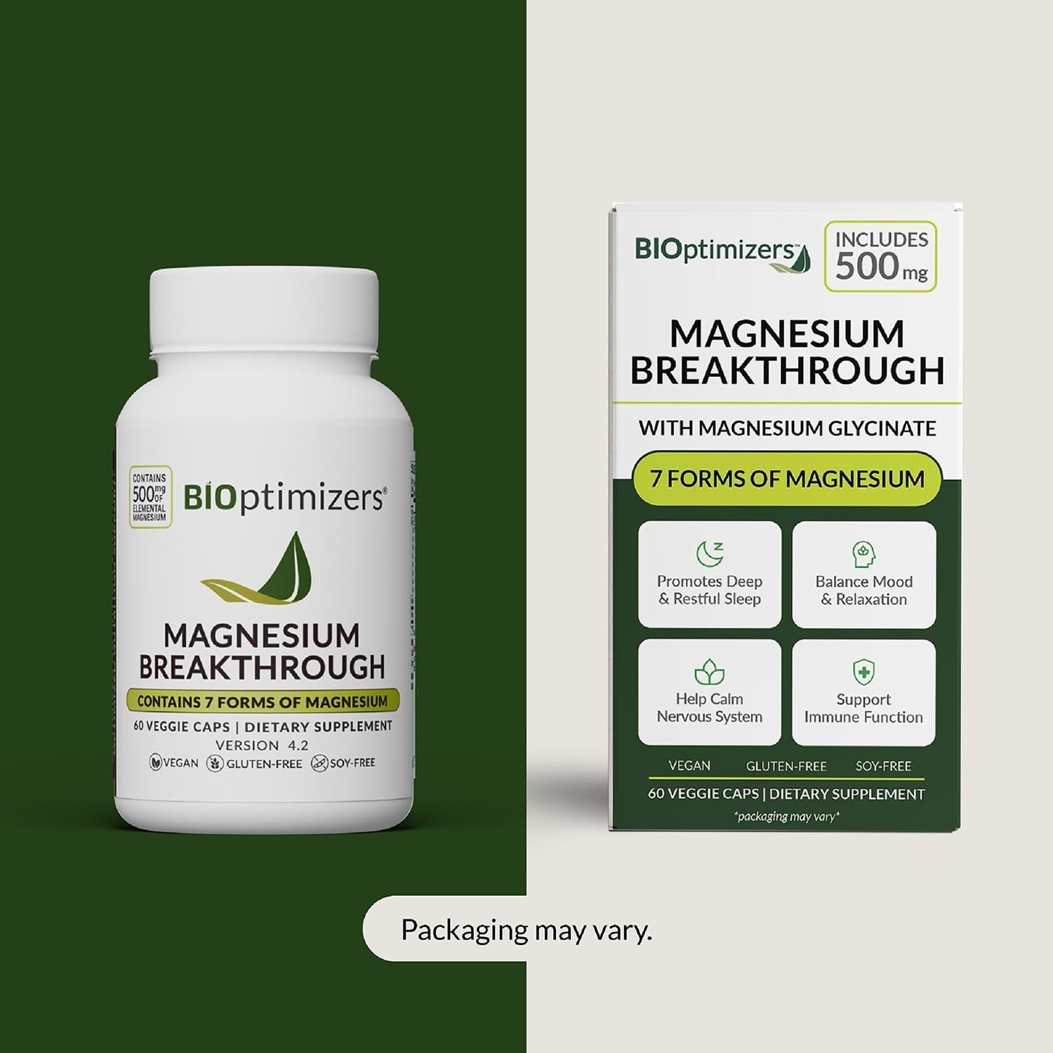 BIOptimizers Magnesium Breakthrough Supplement with 500mg – 7 Forms… Fast Ship