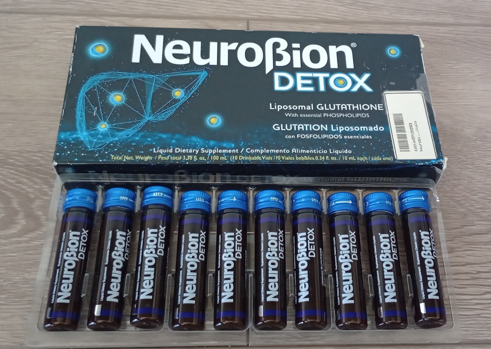 Neurobion Detox Liposomal Glutathione Liquid Essential Phospholipids x 10 Vials