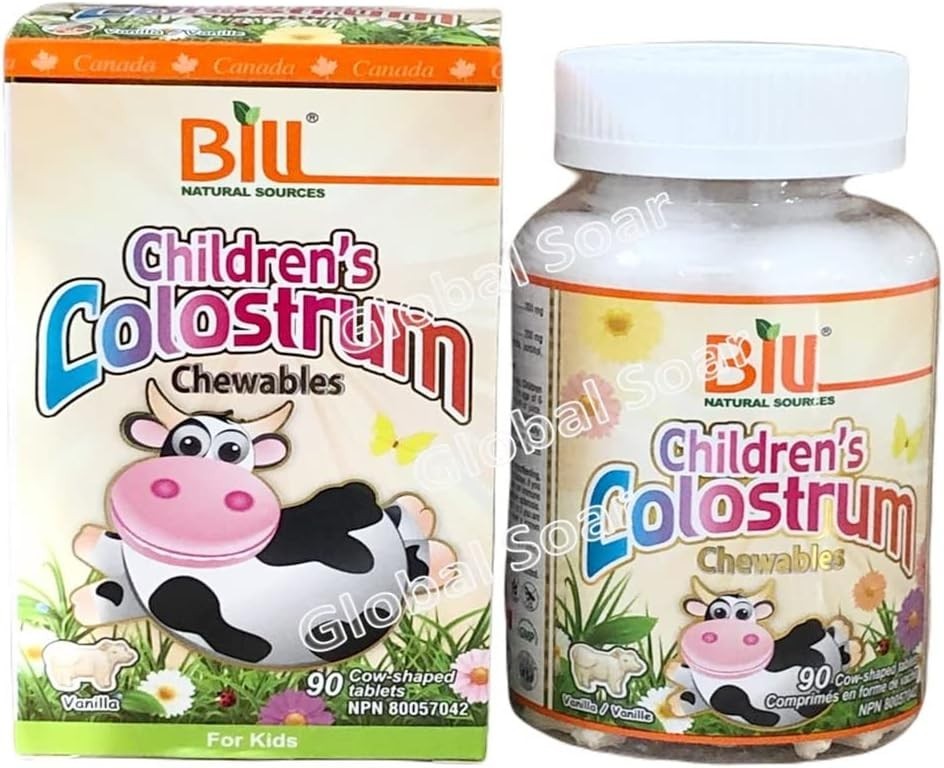 Bill Beauty Children’s Colostrum Chewables – 90 Vanilla Tablets for Immunity