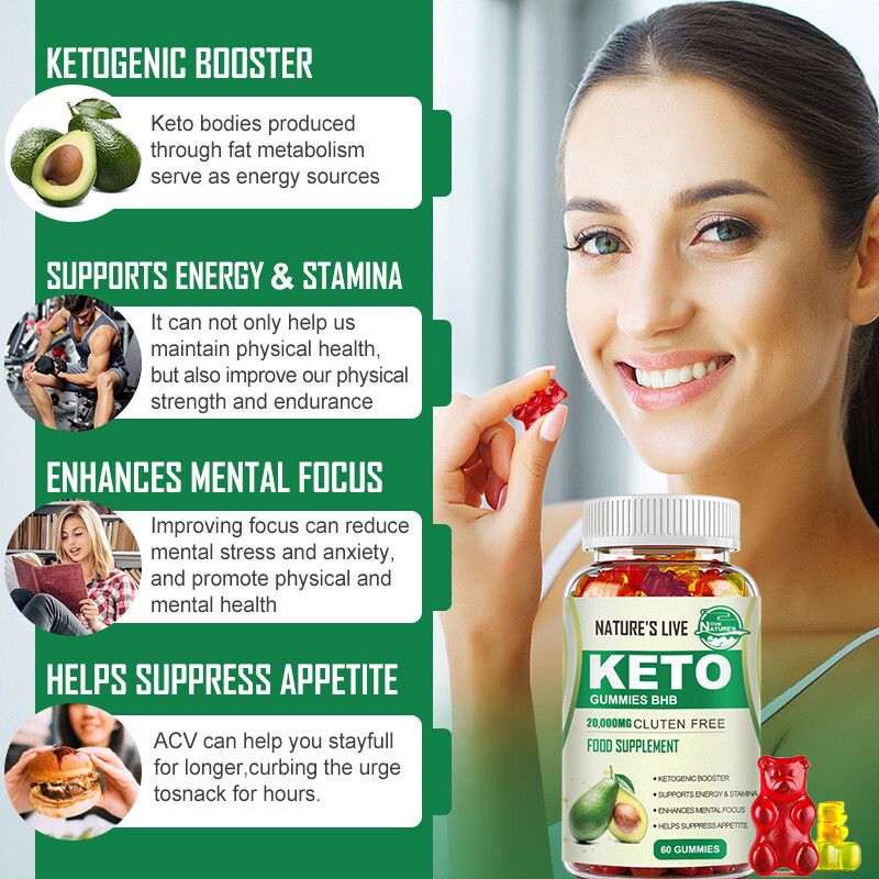 NEW Keto ACV BHB Gummies For Fat Burn Slimming Weight Loss Detox Keto Diet Pills