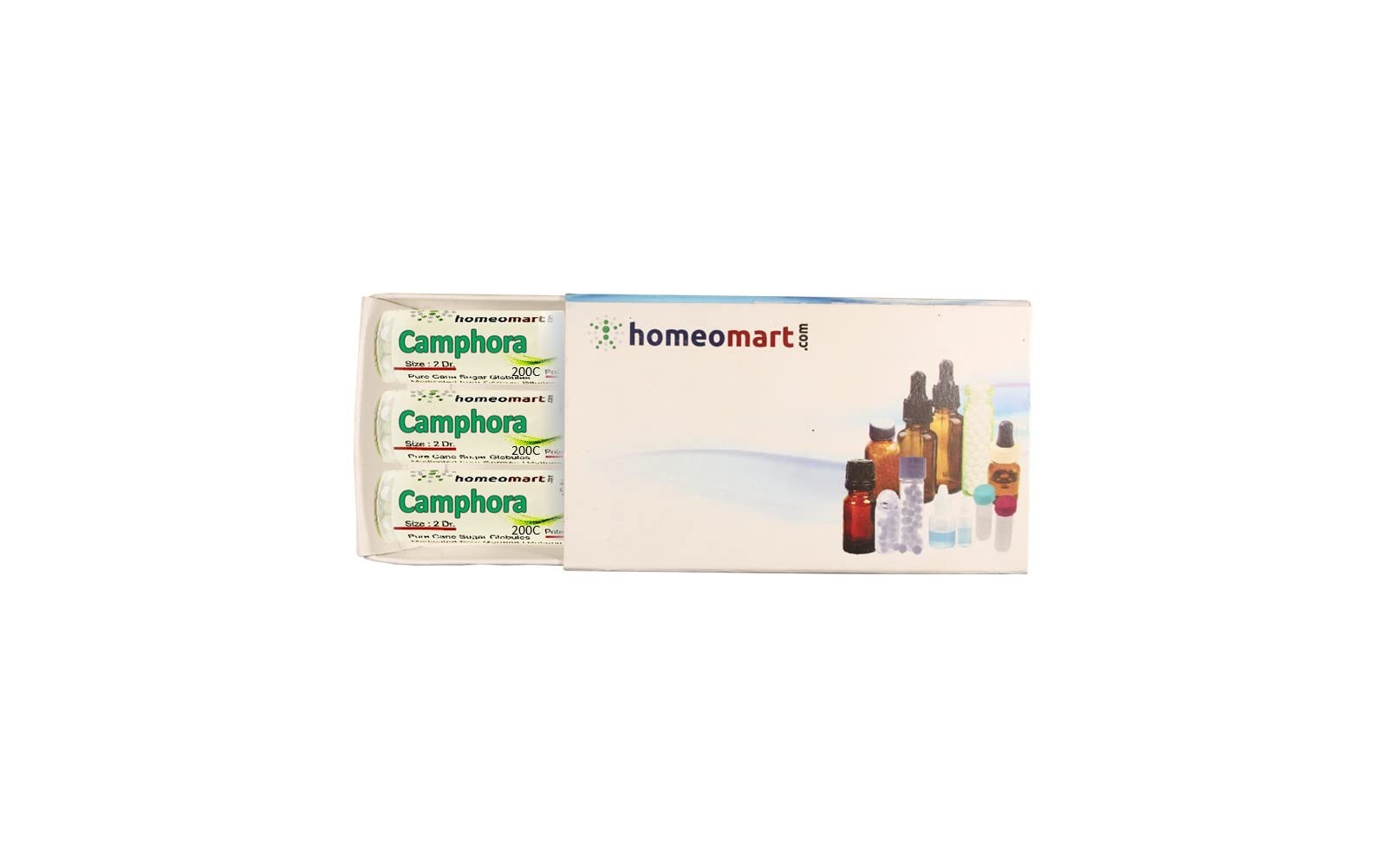 Camphora Homeopathy Pellets () in 200C Potency, Pack of 3