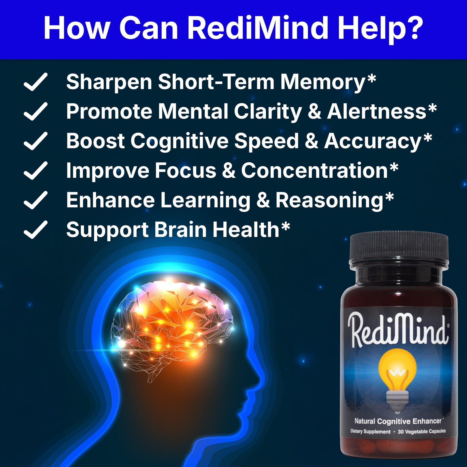 – Natural Cognitive Enhancement Supplement – Non-Gmo, Vegan, Gluten-Free