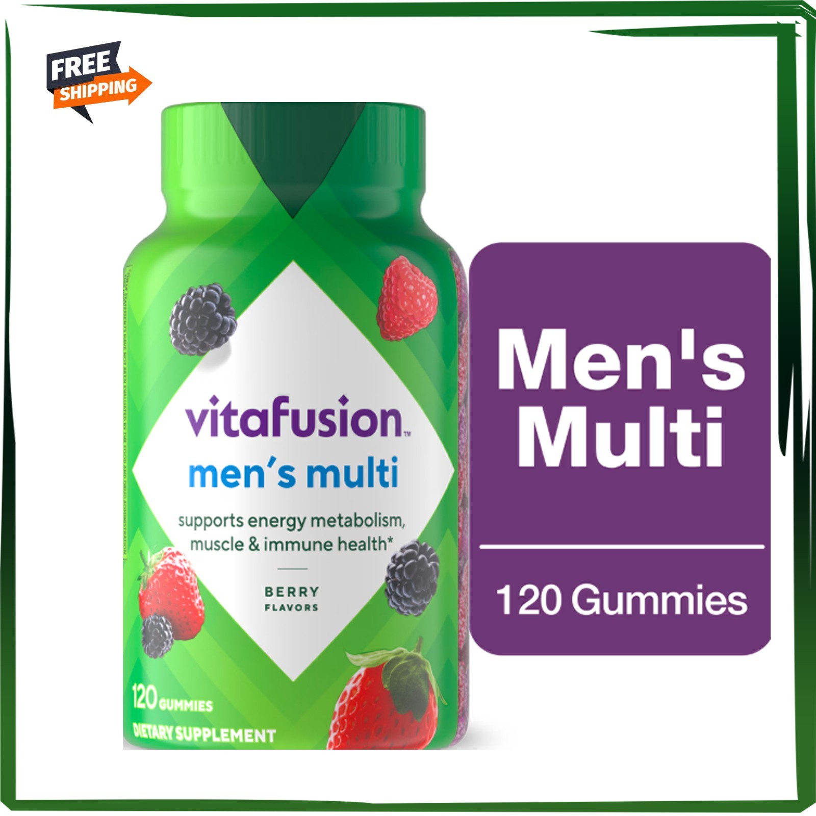vitafusion Adult Gummy Vitamins for Men with 10% More Vitamins A, C, & E, 120 Ct