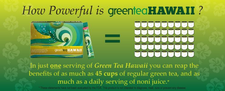 Green Tea Hawaii 60 Count box – RUBY RED GRAPEFRUIT Weight Loss North Shore Diet