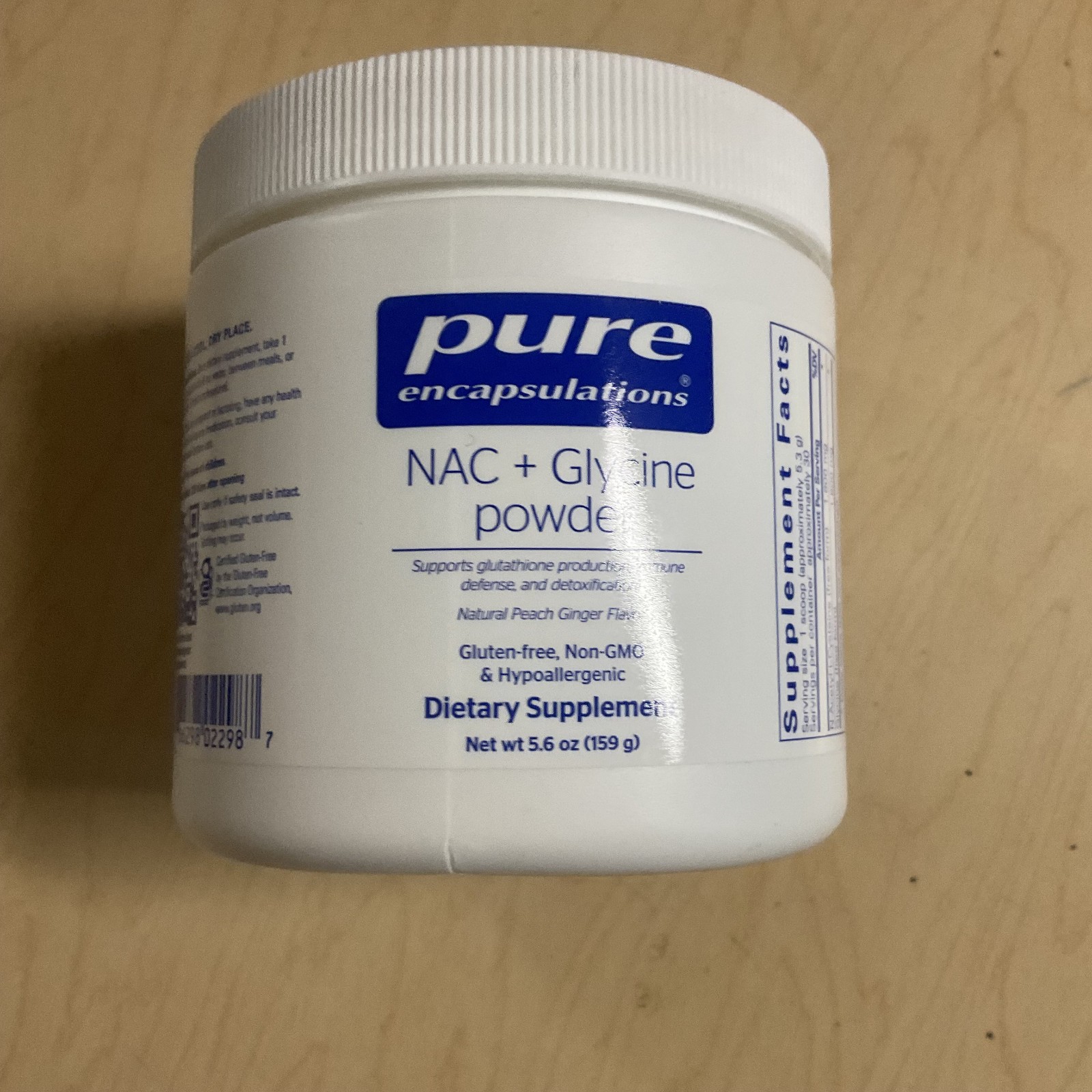 Pure Encapsulations NAC + Glycine Powder Immune Support, Detox Cleanse 5.6 oz