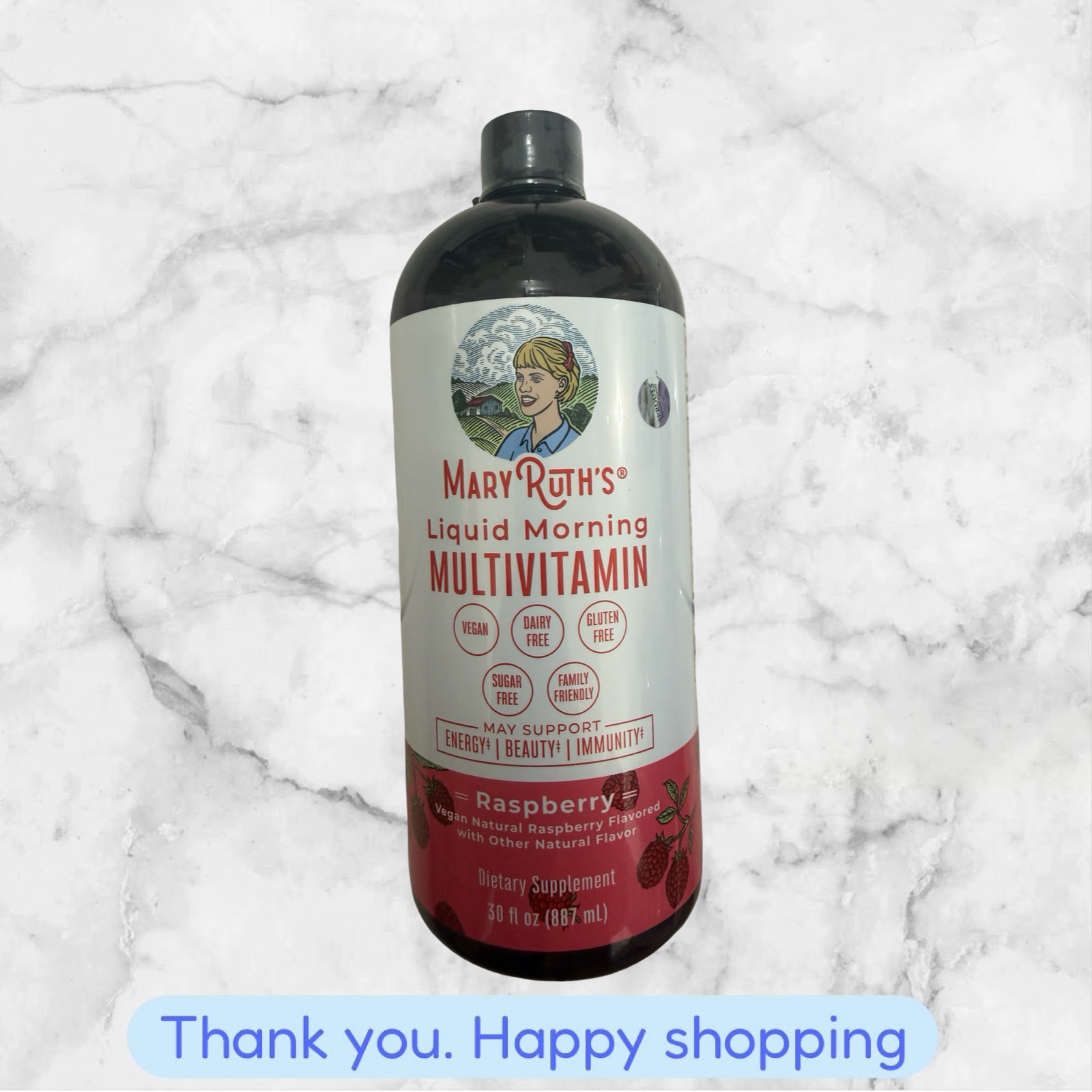 MaryRuth Organics Morning Multivitamin Liquid Raspberry 32 Oz BRAND NEW SHIP