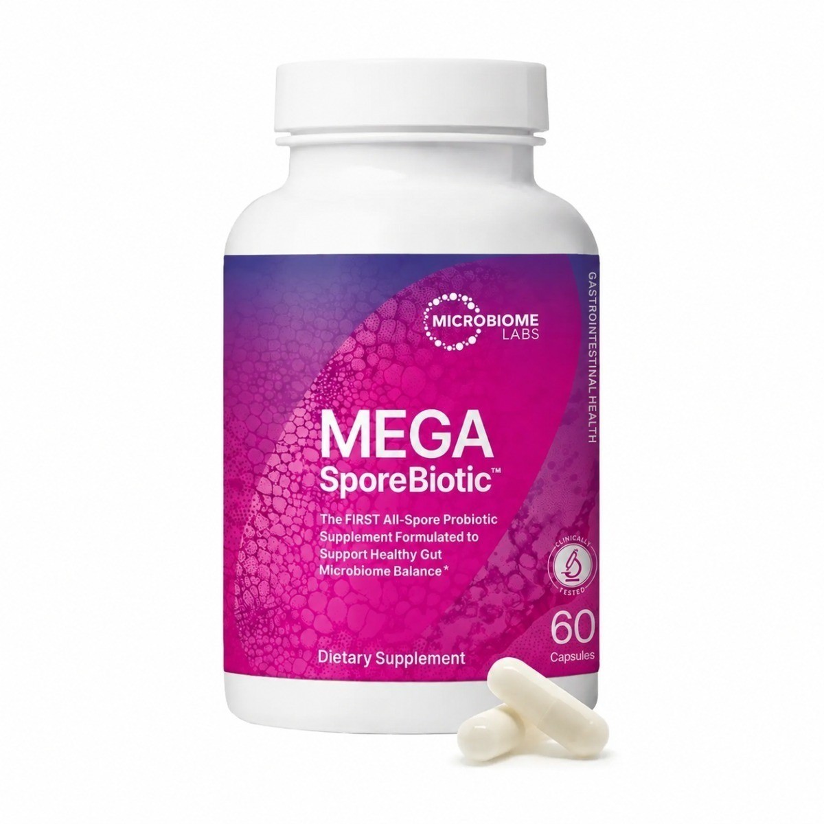 Mega SporeBiotic Spore Probiotic 4 Billion CFU Gut Immune Support 60 Capsules