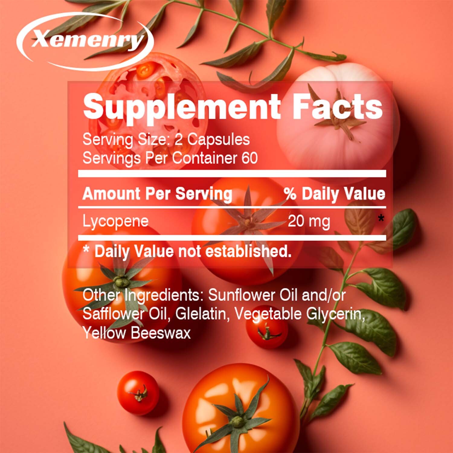 Lycopene – Prostate Health Support & High Protency Antioxidant – Tomato Extract