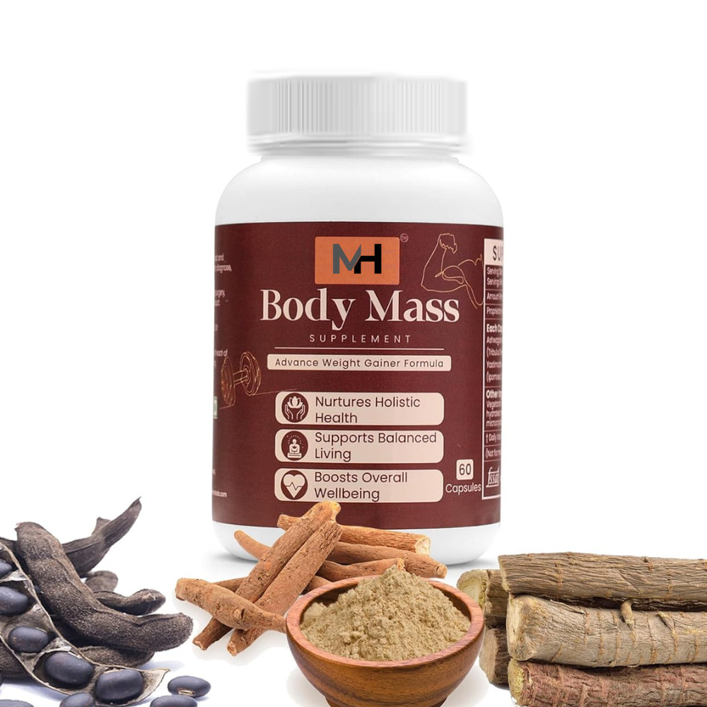 Body Mass weight gainer capsule for Men&Women Support for Weight Gain 60 cap 2pc