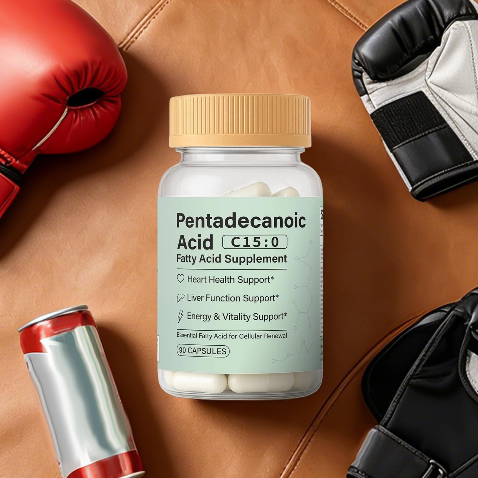 Pentadecanoic Acid Capsules, C15:0 Fatty Acid Supplement – Pure Plant-Based Esse