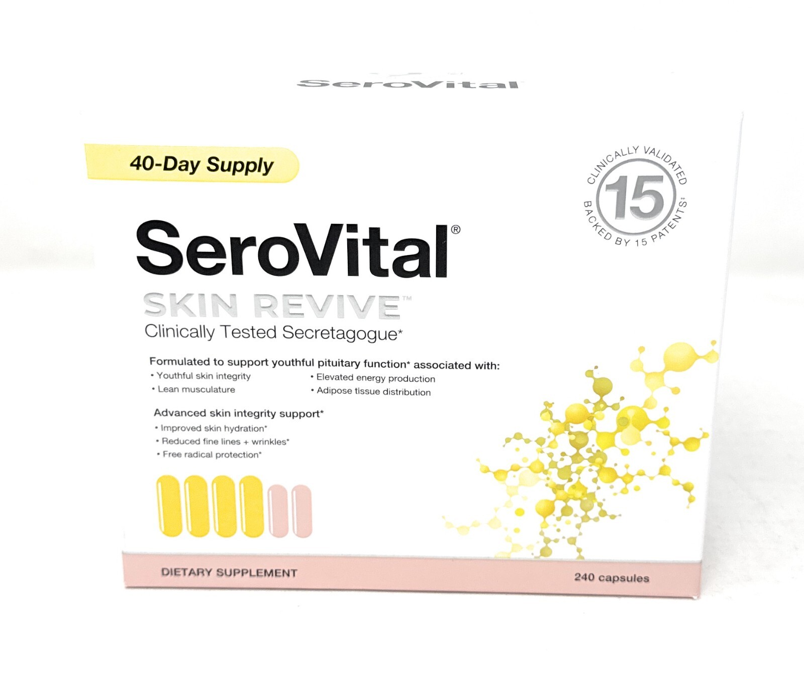 Serovital 180 Count, 45Day, Boost HGH, Increase Muscle, Lose Weight Exp: 09/2026