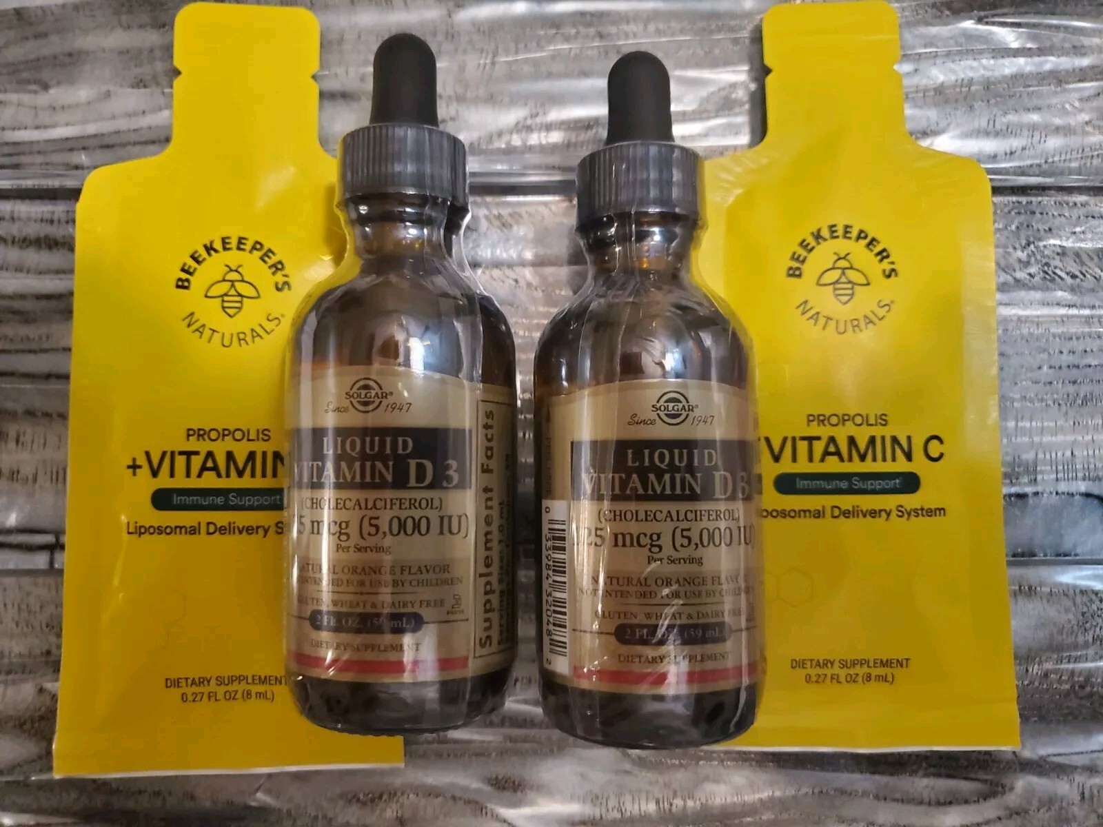 Solgar, Vitamin D3 Liquid, 5000 IU, 2 fl oz (2PACKS) + 2 FREE Vitamin C!!