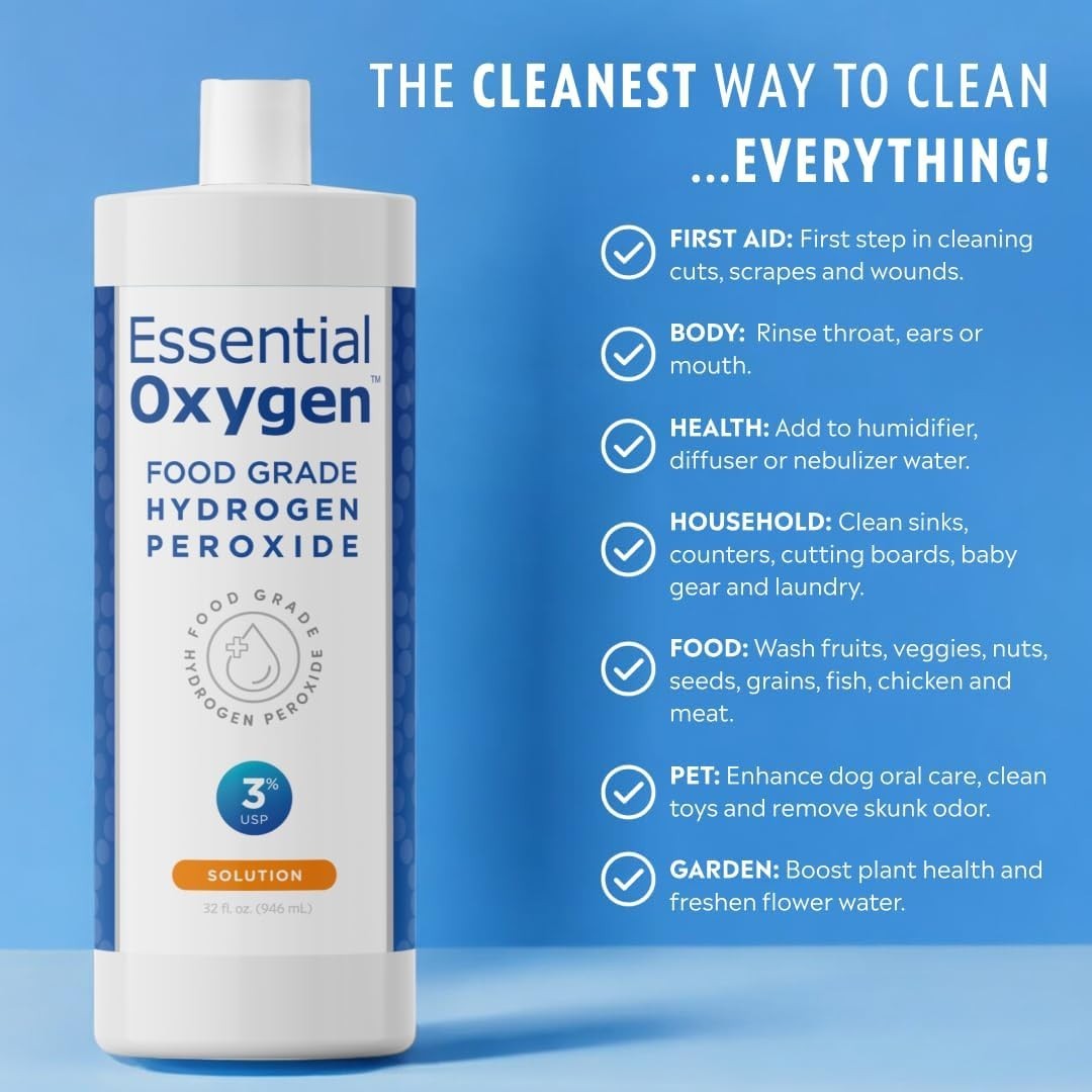 32 Fl Oz Citrus-Scented Hydrogen Peroxide – Versatile Eco-Friendly Cleaner