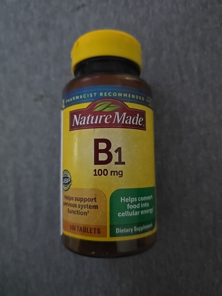 Vitamin B1 100 mg Dietary Supplement for Energy Metabolism Support 100 Tablet…