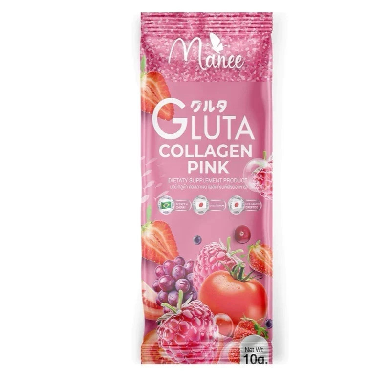 Manee Gluta Collagen Pink Anti-Aging Skin Brightening Glow Whitening 30’s (X 2)