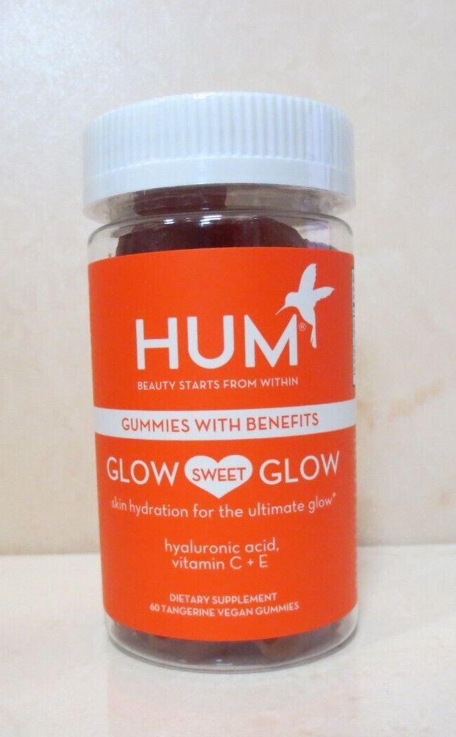 HUM GUMMIES WITH BENEFITS GLOW SWEET GLOW DIETARY SUPPLEMENT 60 TANGERINE GUMMY