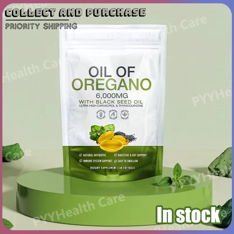 “Oregano & Black Seed Oil Softgels – 30 Count Herbal Immune Support Capsules”