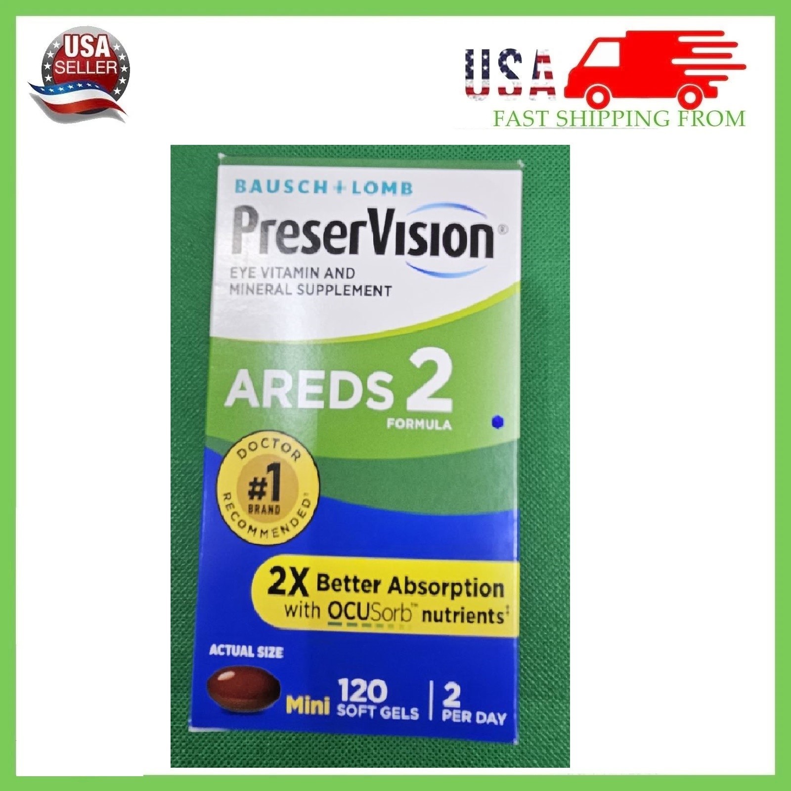 36 x PreserVision AREDS 2 Eye Vitamin & Mineral Supplement with OCUSorb