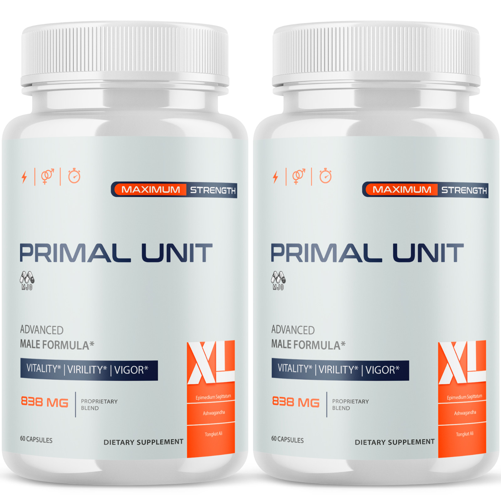 (2 Pack) Primal Unit XL Advanced Male Health Support PrimalUnitXL 120 Capsules