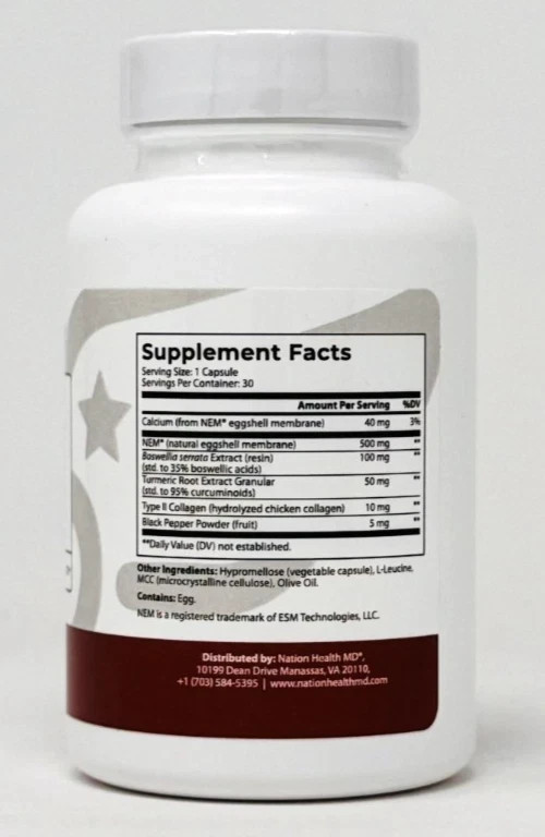 Nation Health MD Joint Complex Cartilage Health, Joint Support Supplement Pack 1
