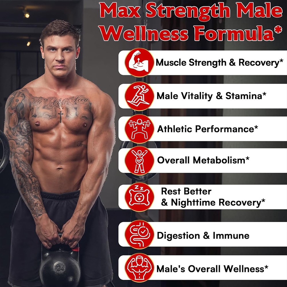 ZMA Supplements Capsules, with Zin, Vitamin B-6, Support Energy, Vitality