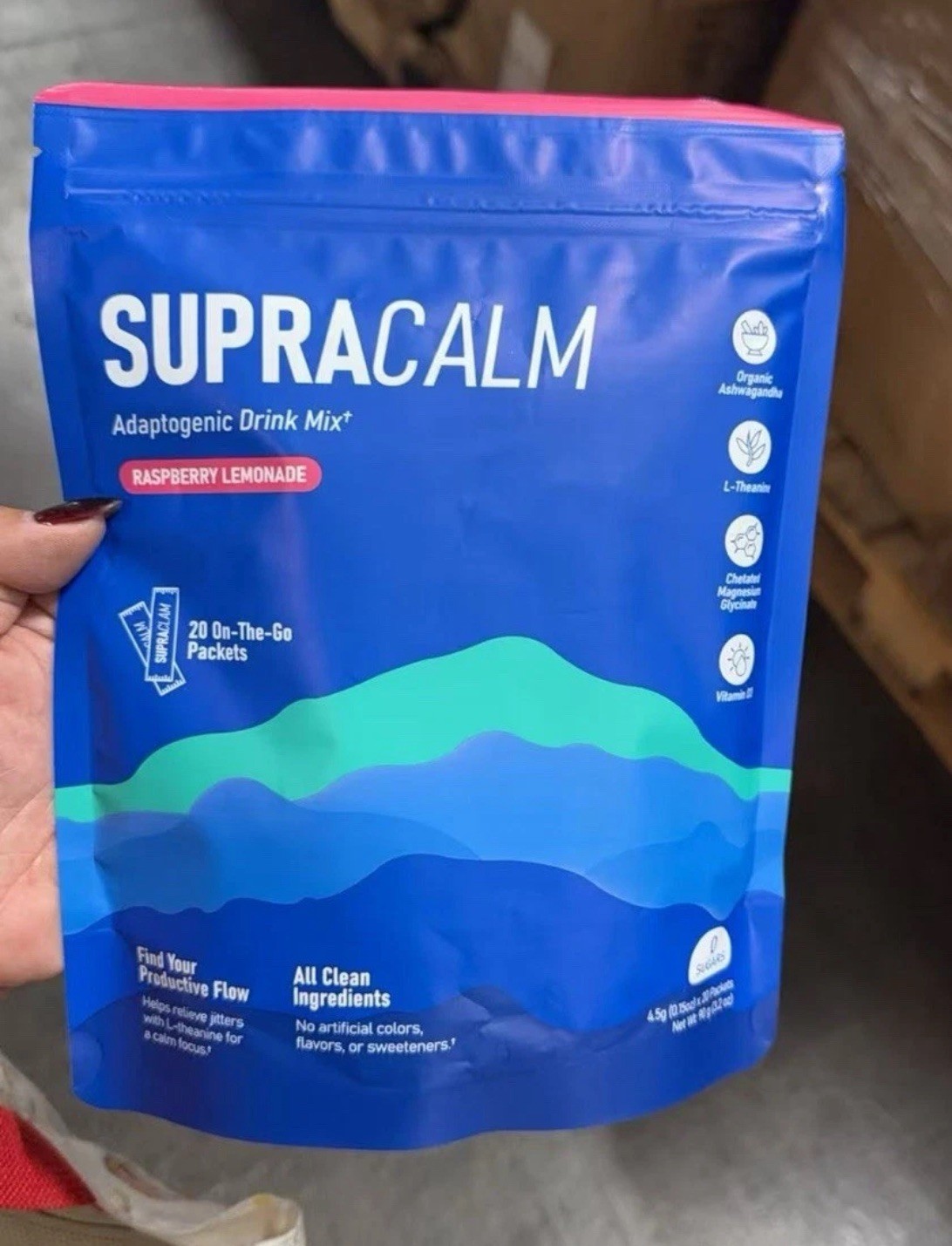 Supracalm Powdered Drink Packets (20) Relaxation & Focus No Sugar/GMO Exp 8/26