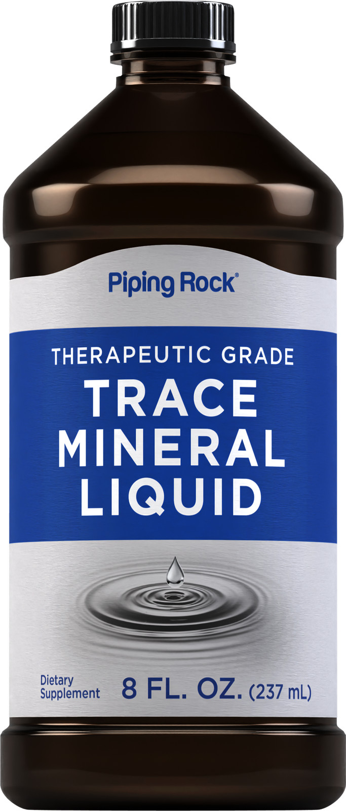 Trace Mineral Liquid Drops | 8 fl oz | Non GMO, Gluten Free | by Piping Rock