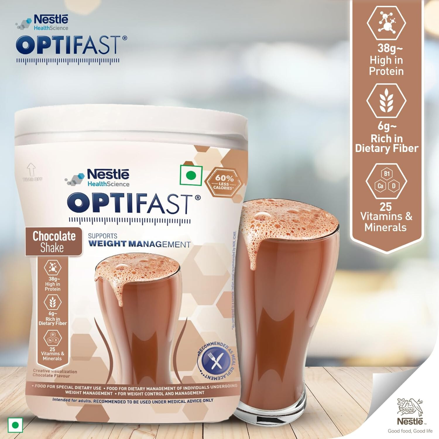 Nestle Optifast Weight Management Shake Chocolate Flavour Weight Loss Diet 400gm