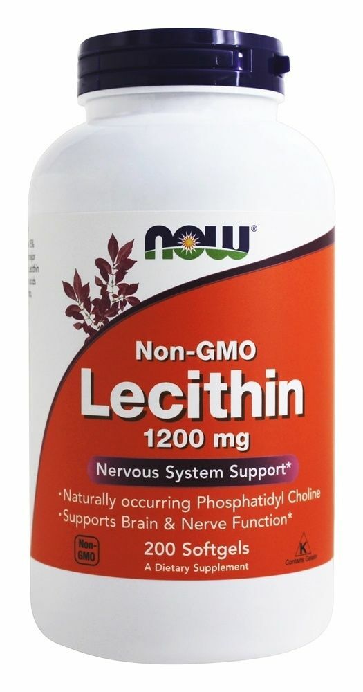 Lecithin 1200 mg 200 Softgels – NOW Foods