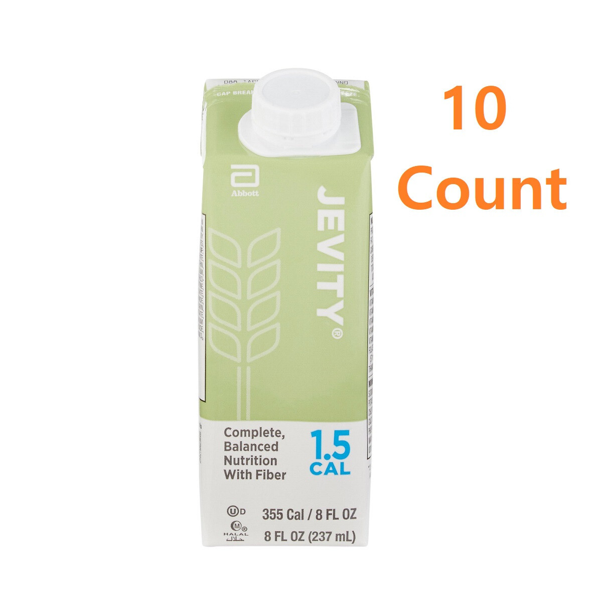 10 Fiber Tube Feeding Formula Jevity Supplement 1.5 Cal Unflavored Liquid 8 oz