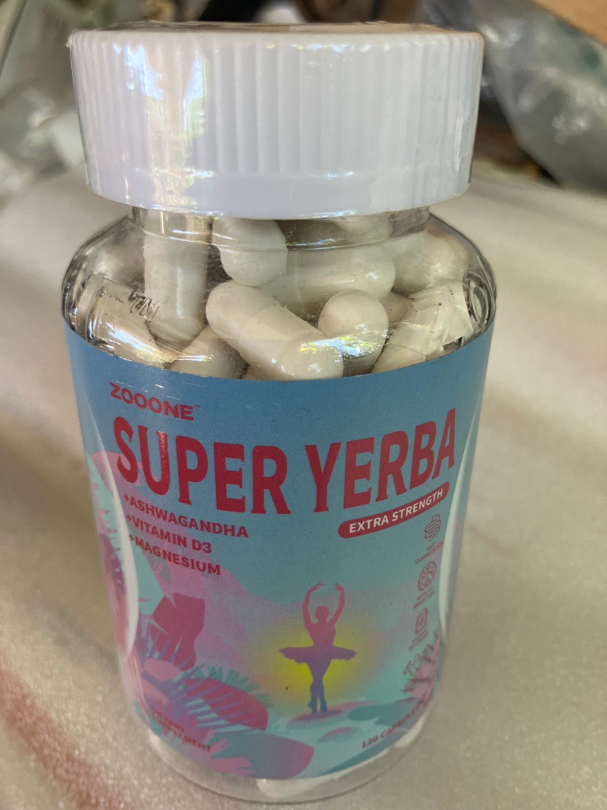 Zooone Super Yerba Mate Capsules Brain Lion’s Mane Gut Health Focus Memory Energ