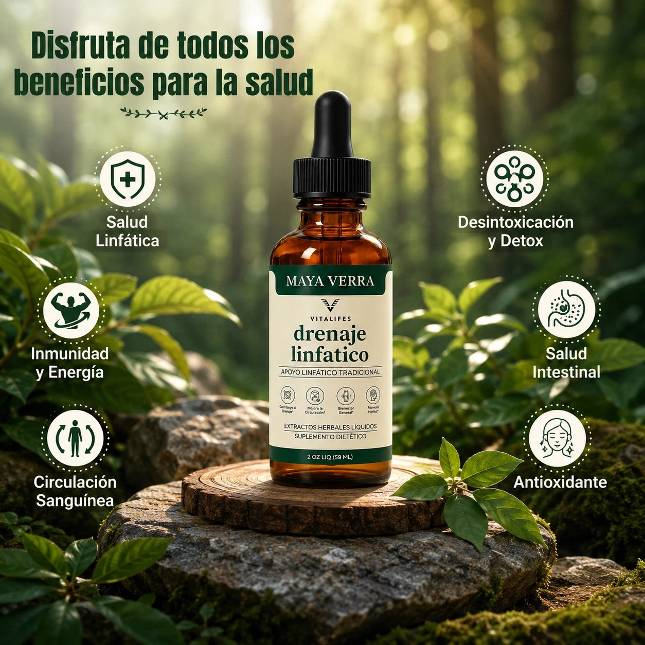 Mayaverra drenaje linfatico Drops,natural herbal formula,gluten-free (1 – 3 pk)