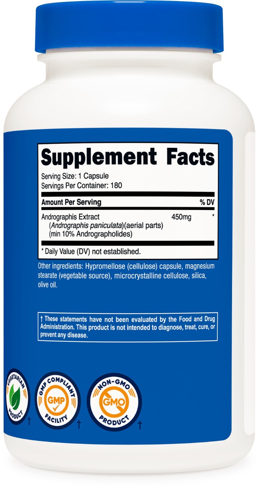 Nutricost Andrographis Extract 450mg, 180 Capsules – Non-GMO and Gluten Free