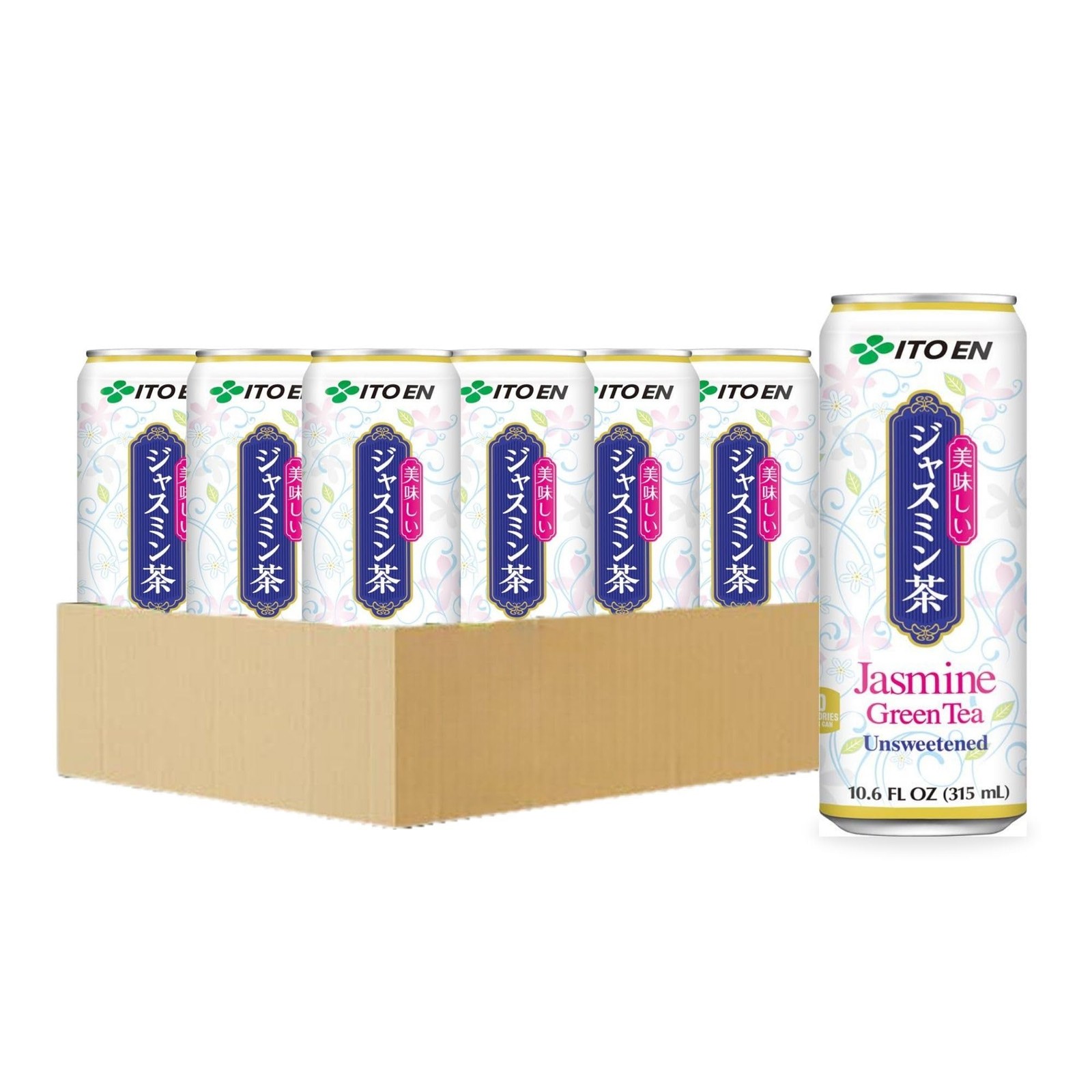 Ito En Jasmine Green Tea, Unsweetened, 10.6 Ounce Pack of 12
