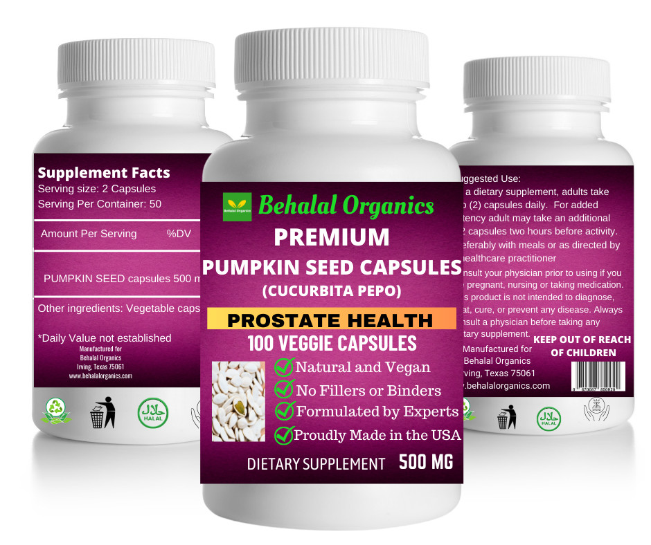 Pumpkin 500mg Vegan Capsules 100 Count