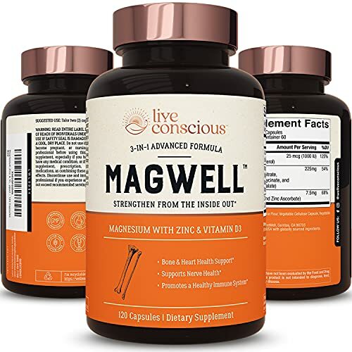 Magnesium Zinc & Vitamin D3 Most Bioavailable Forms of Magnesium Malate HOT