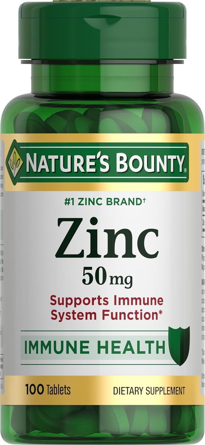 Nature’s Bounty, Zinc 50mg, Immune System Skin and Antioxidant Health Support100