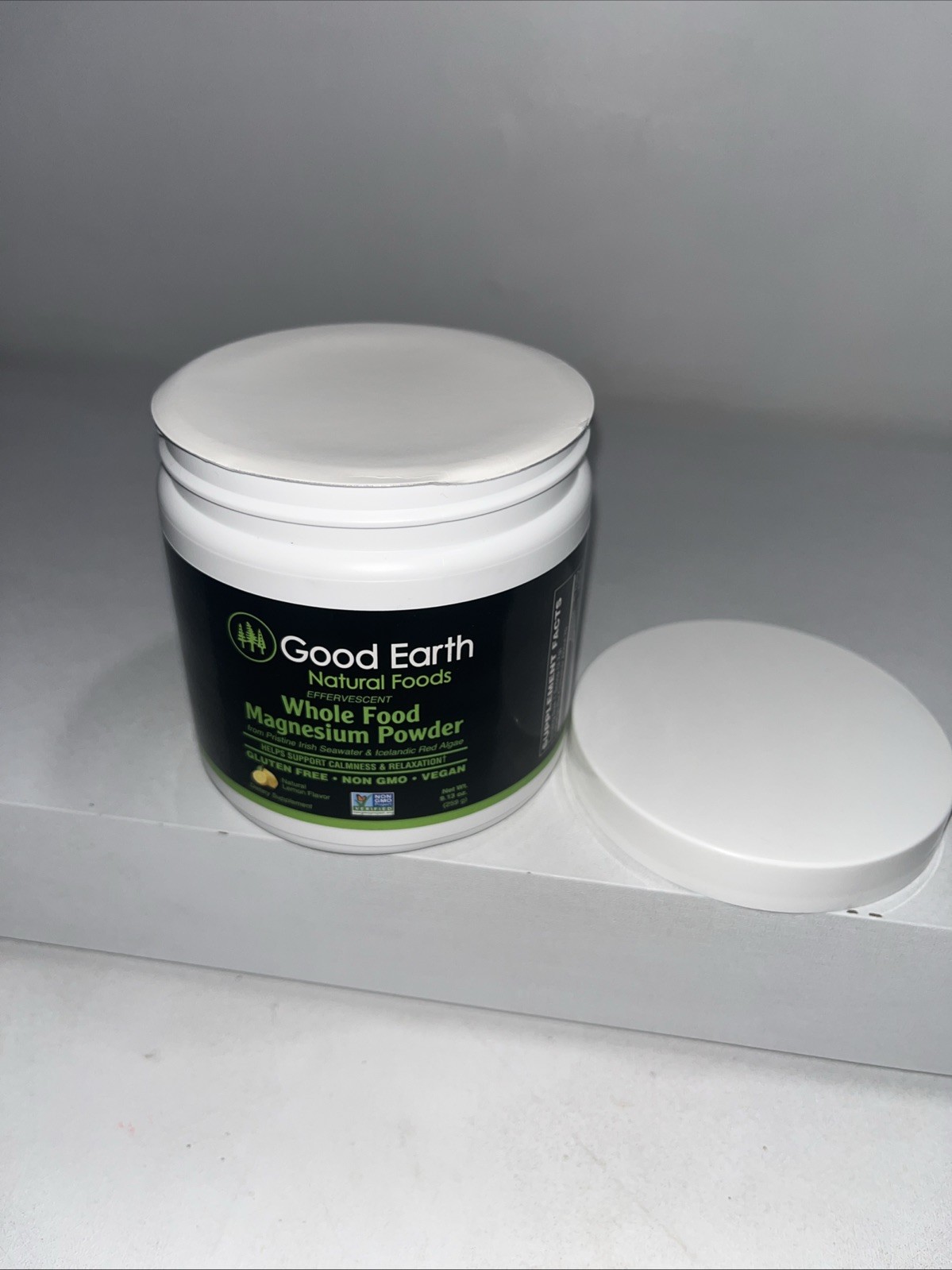 Sealed Good Earth Whole Food Magnesium Powder Lemon Flavor, 70 Servings