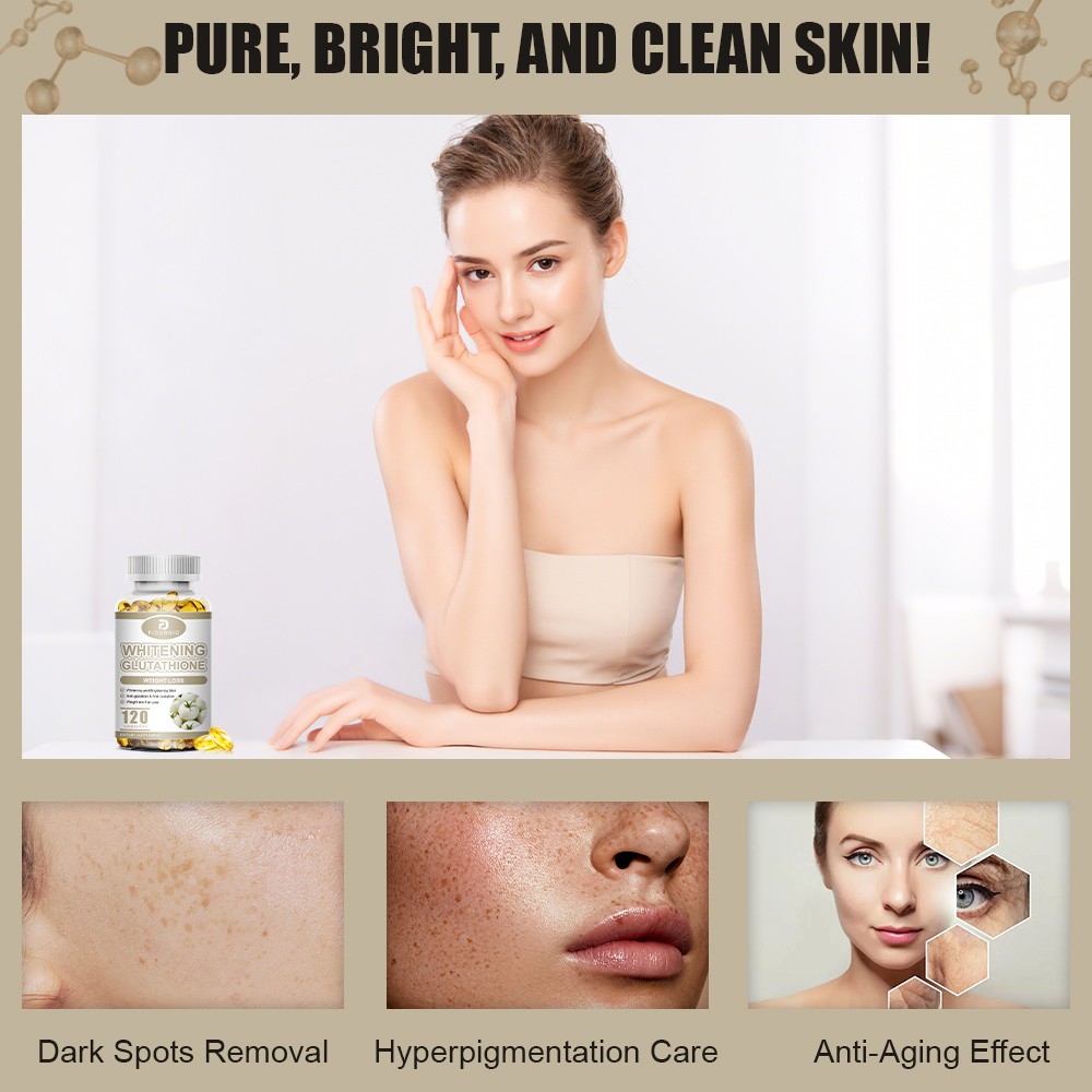 Glutathione 120 Capsules Natural Antioxidant Skin Beauty Support